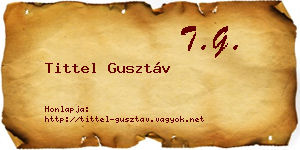 Tittel Gusztáv névjegykártya