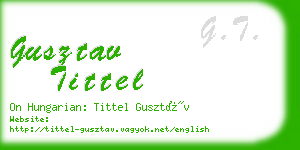 gusztav tittel business card